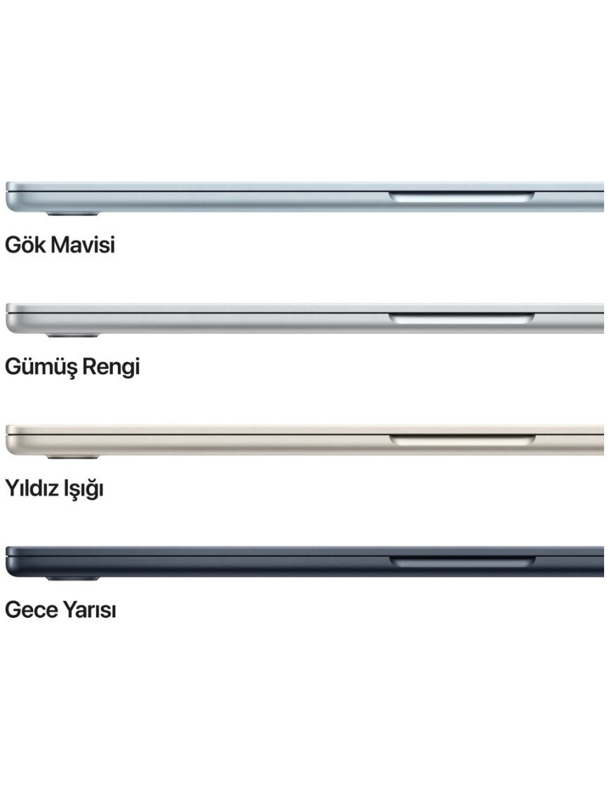 Apple MacBook Air M4 16GB 256GB SSD macOS 15" Taşınabilir Bilgisayar Gümüş MW1G3TU/A